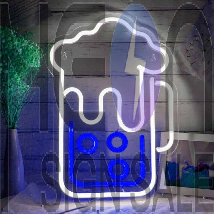Bubbling Beer Mug Neon Light