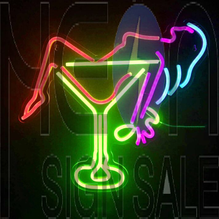 Cocktail Girl Neon Sign