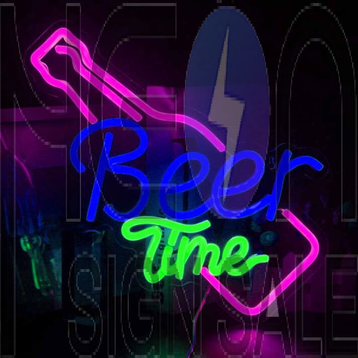 Customize Beer Time Celebration Neon Sign