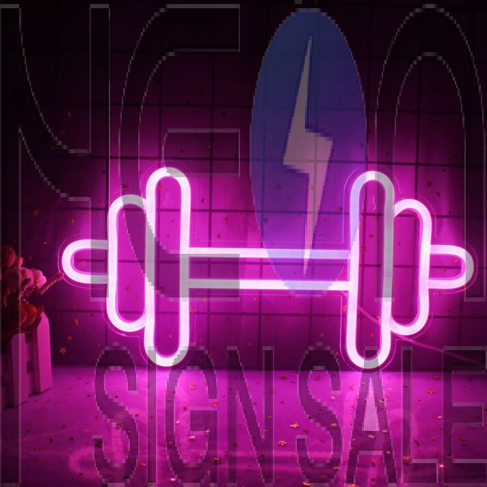 Gym Dumbbell Neon Sign