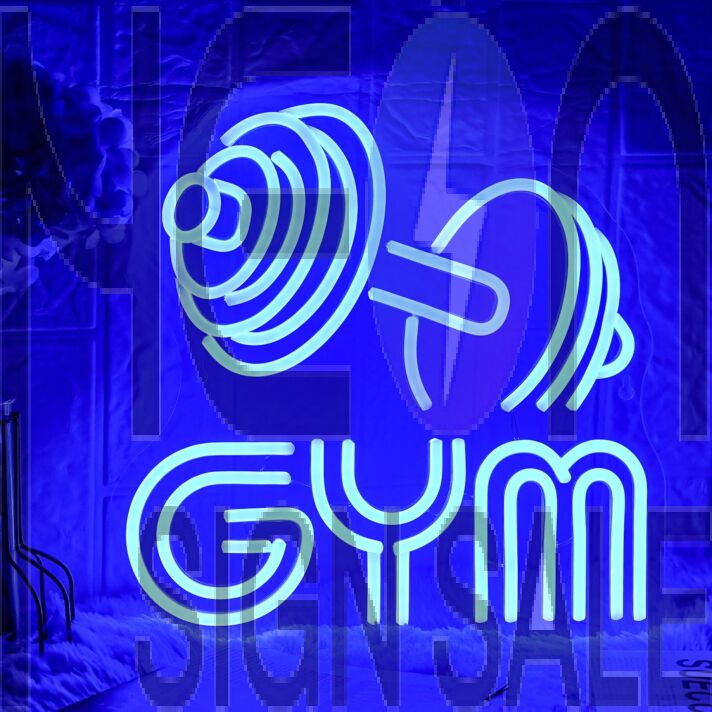 Customize Gym Dumbbell Neon Sign