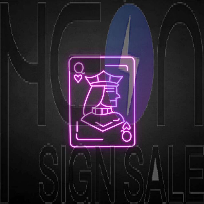 'Hearts Q' neon sign