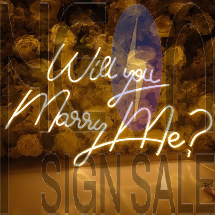 Will You Marry Me? Proposal Style 4 Neon Sign