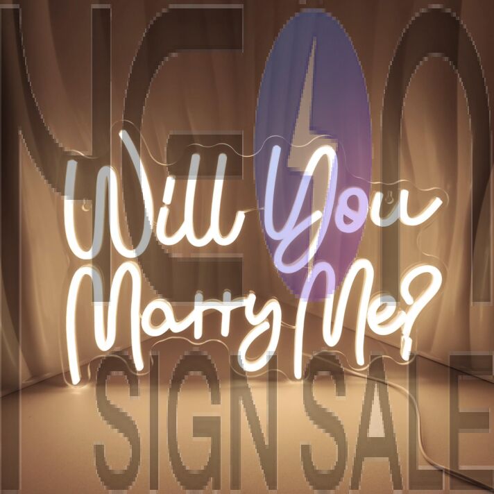 Will You Marry Me? Proposal Style 3 Neon Sign
