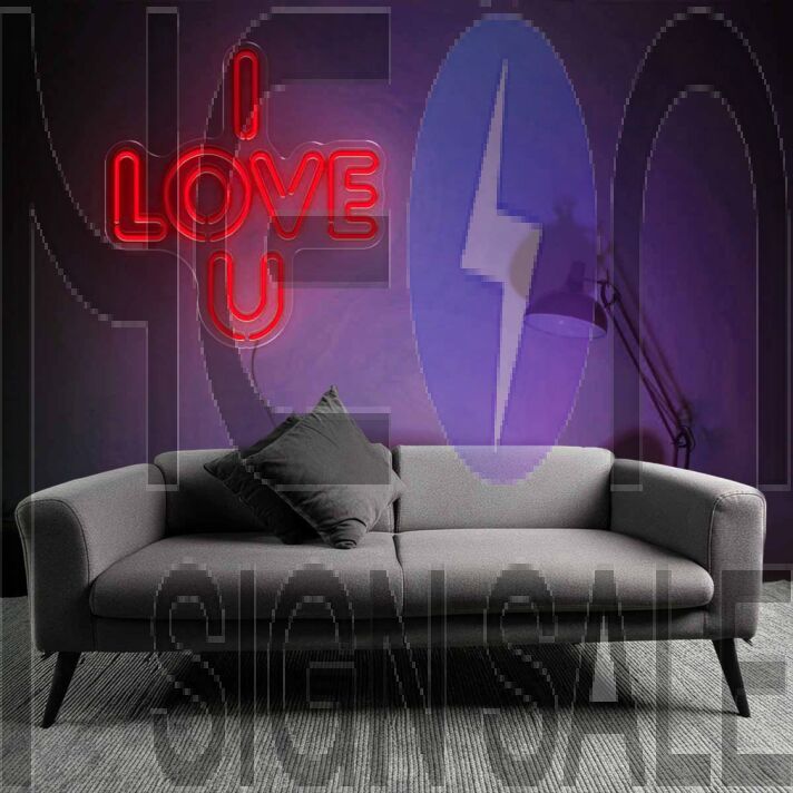 Heartfelt I Love You Neon Sign