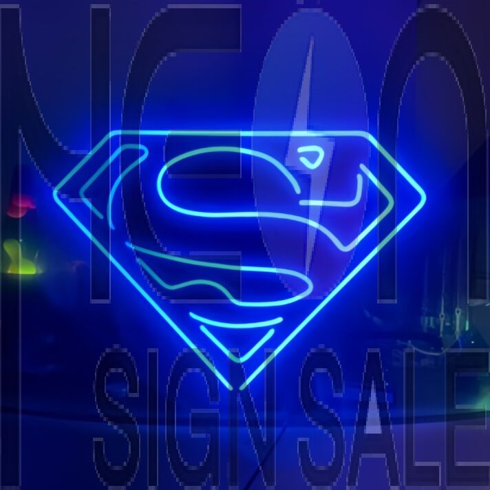Superman Diamond Iconic Iron Frame Neon Sign