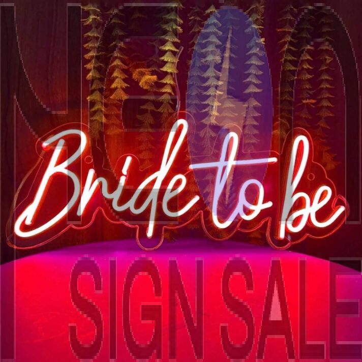 Vivid Bright Bride to Be Neon Sign