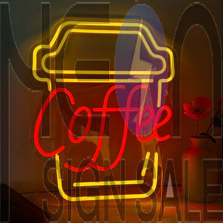 Customize Portable Coffee Cup Neon Sign