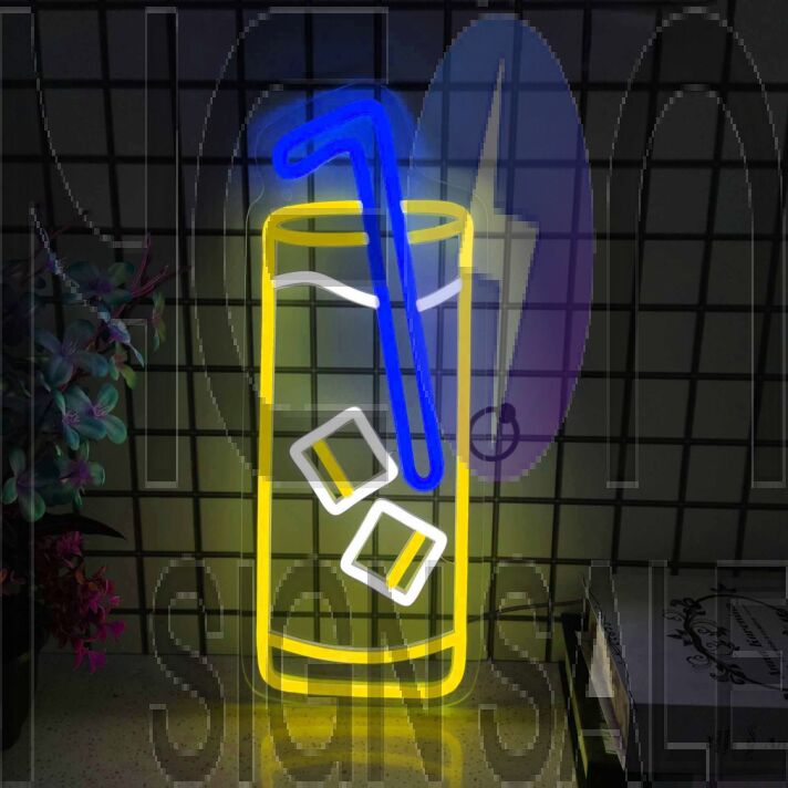 Iced Cocktail Bar Neon Sign