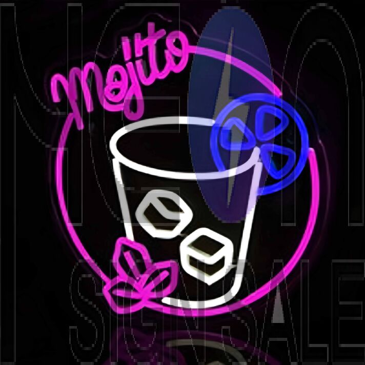 Bright Mojito Drink Neon Sign