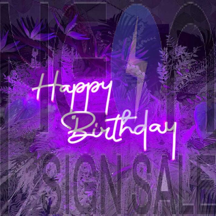 Happy Birthday Celebration Deco Neon Sign