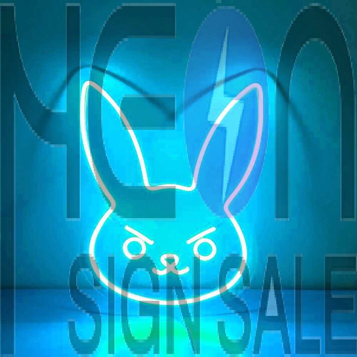 Angry Bunny Neon Sign