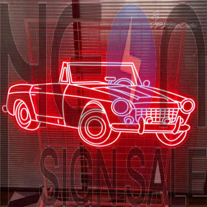Cool Convertible Car Neon Sign