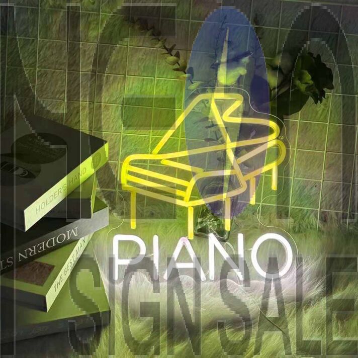 Customize Mini Piano Decor Neon Sign