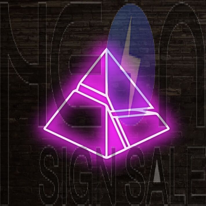 Pyramid Neon Sign for Modern and Geometric Decor