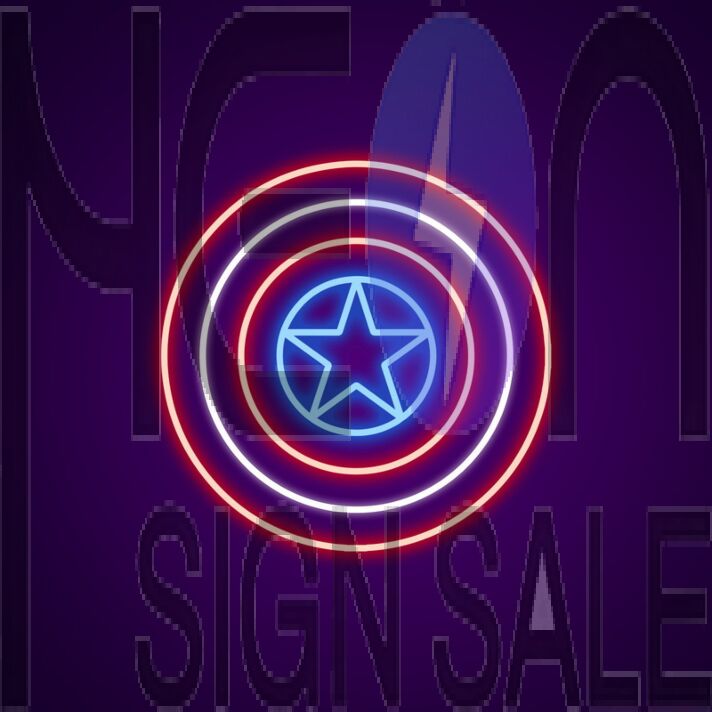 Captain America Neon Sign for Superhero Fans