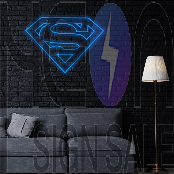 Superman Neon Sign for Superhero Fans
