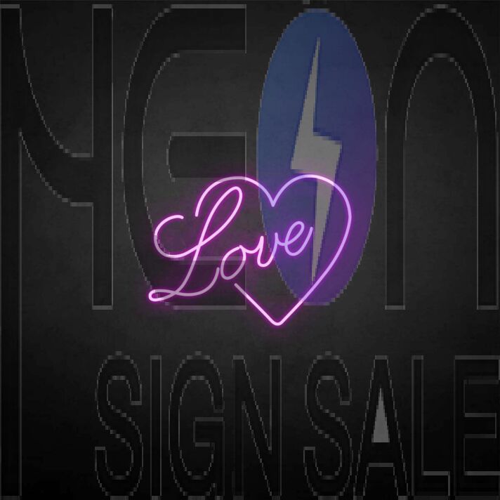 Love heart' neon sign