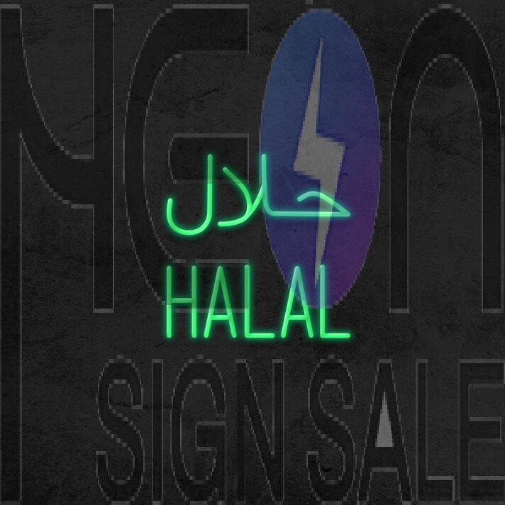 Halal Neon Sign for Cultural and Religious Spaces