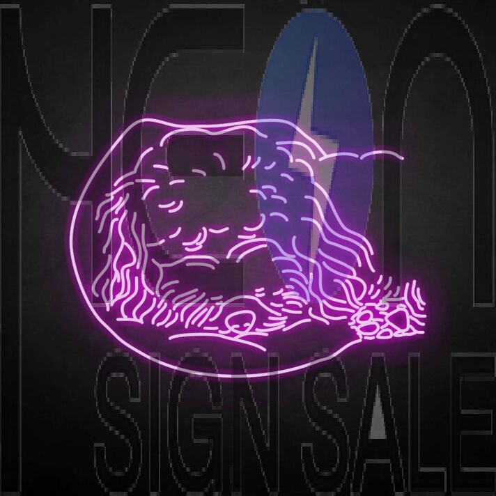 Teddy dog' neon sign