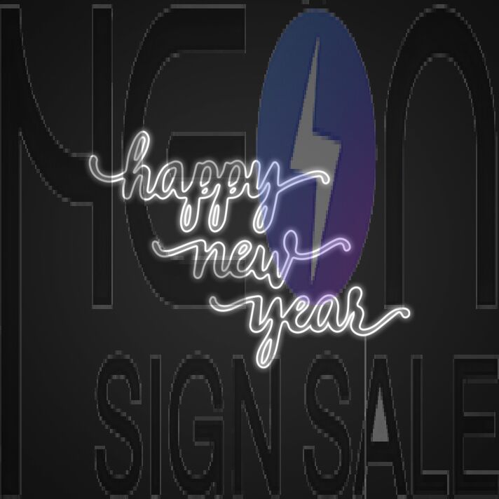 Happy New Year Neon Sign for Celebratory Spaces