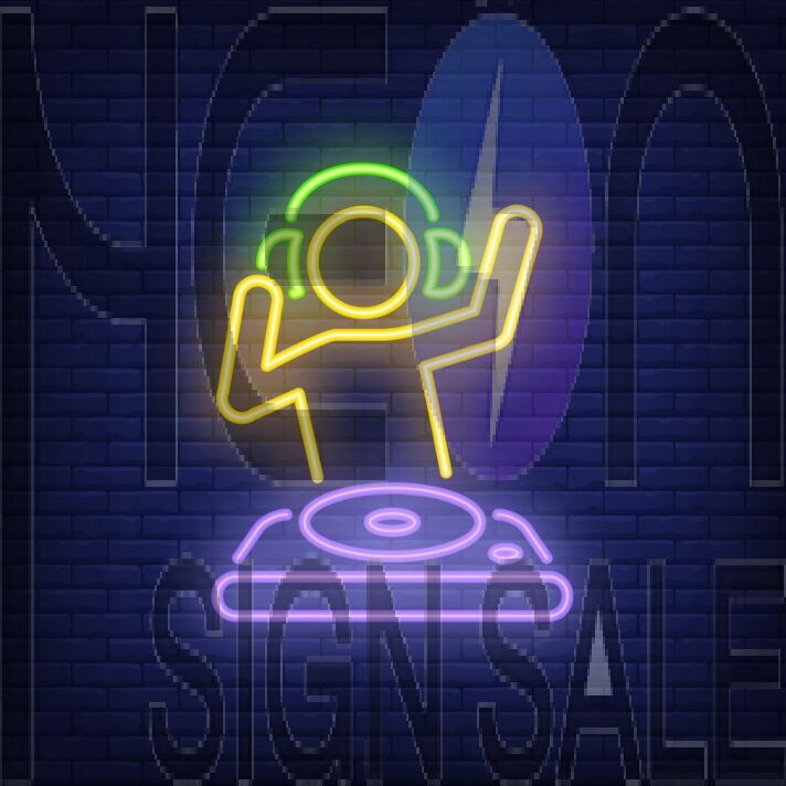 DJ Mixer Neon Sign for Music Lovers