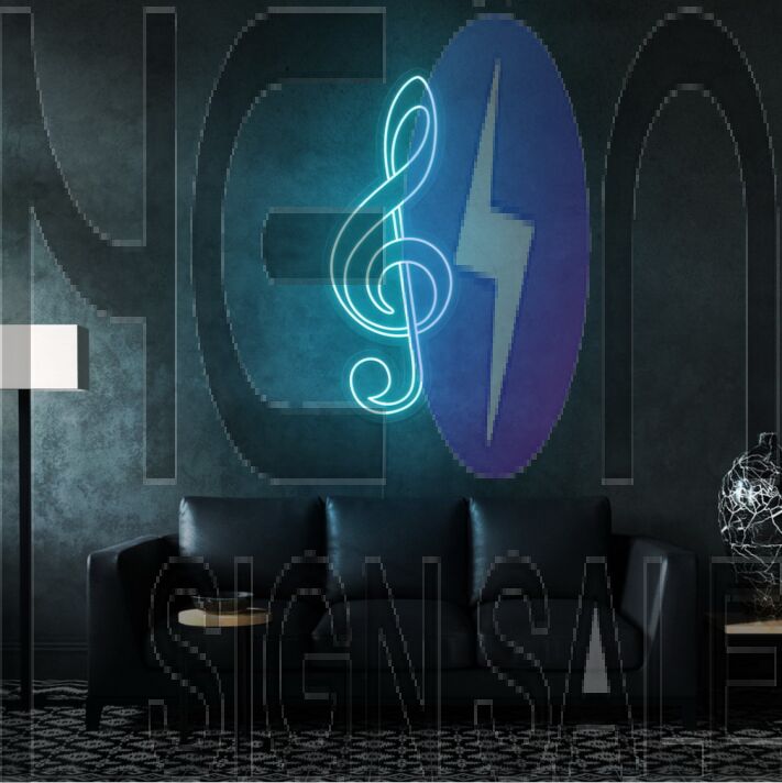 Treble Clef Neon Sign for Music Lovers