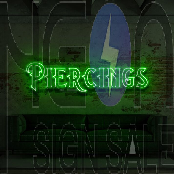 Piercings For Tattoo Studio Neon Sign for Tattoo Studios