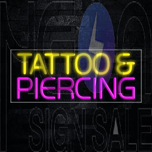 Tattoo & Piercing LED Neon Sign for Tattoo Studios