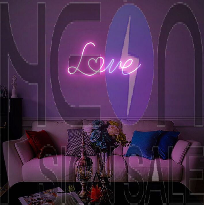 Love Heart Neon Sign for romantic and loving atmospheres