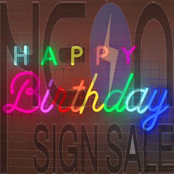 Happy Birthday Neon Sign perfect for birthday celebrations