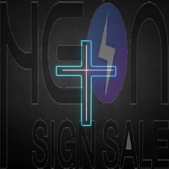 'Crucifix' neon sign