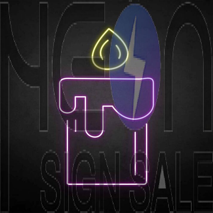'Candle' neon sign