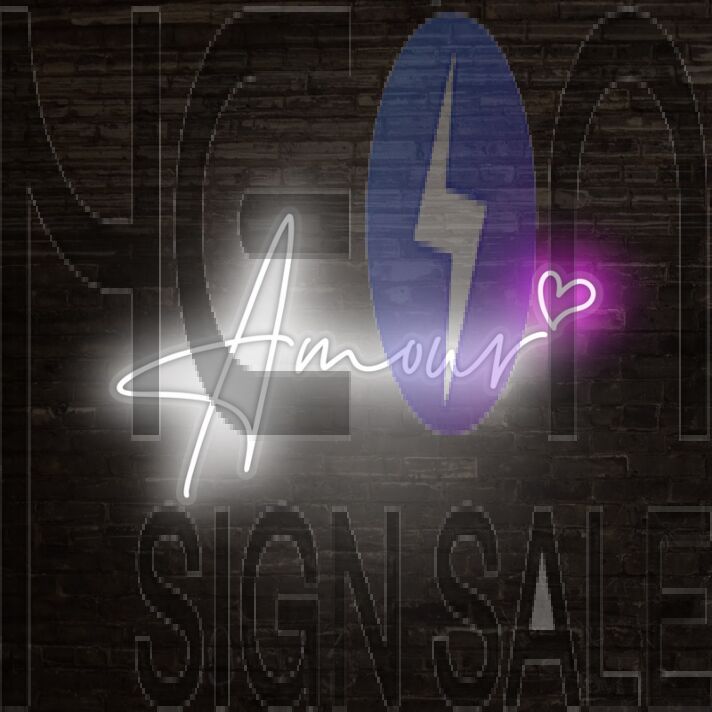 Amour Neon Sign perfect for romantic settings