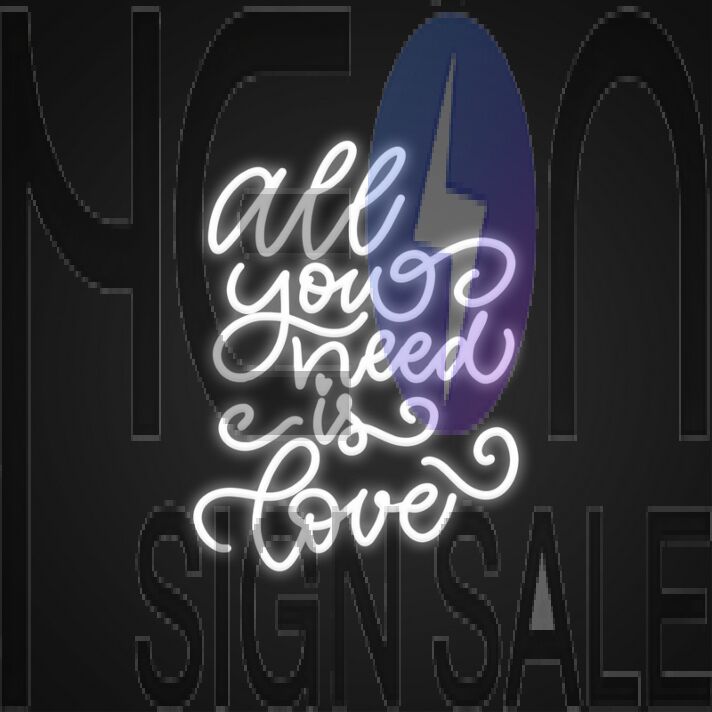 All You Need Is Love Neon Sign for Romantic Settings