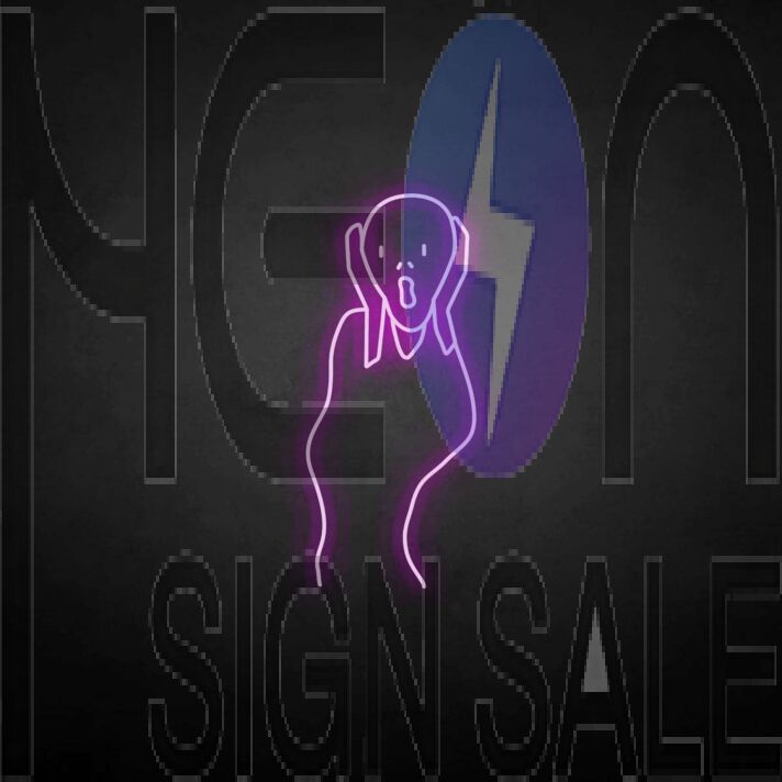 'scream' neon sign