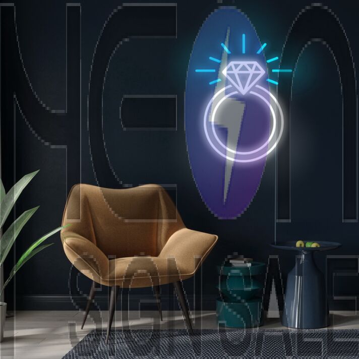 Ring Neon Sign for Wedding Decor