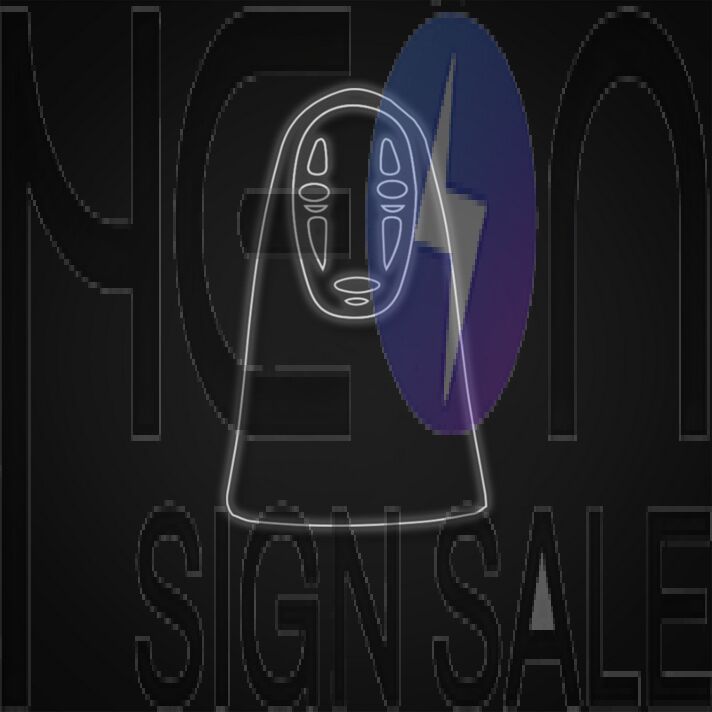 No Face Neon Sign for Anime Fans