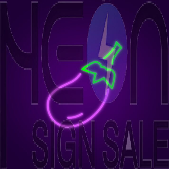 Eggplant Neon Sign for Fun Decor