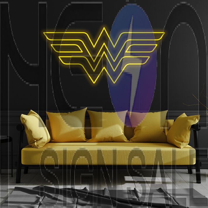 Wonderwoman Neon Sign for Superhero Fans