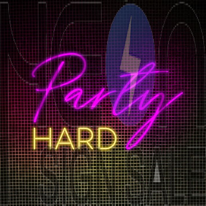 Party Hard Neon Sign Bring energy to any party or event
