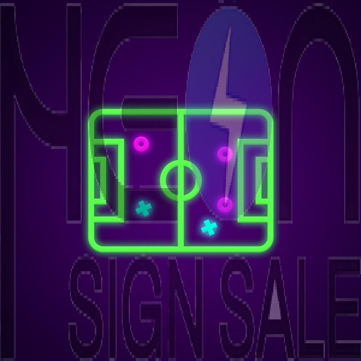 Court Layout Neon Sign Ideal for sports-themed rooms