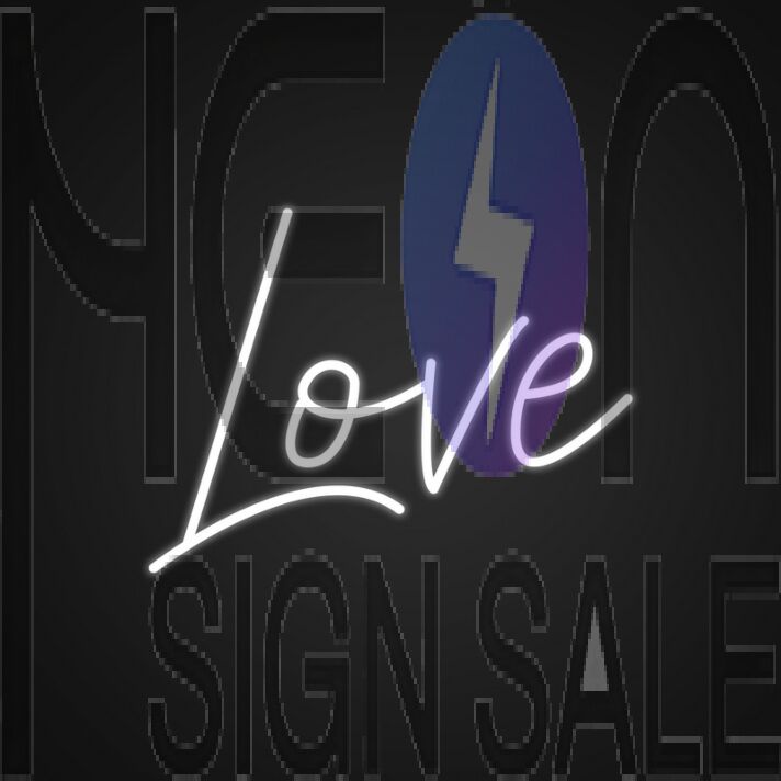 Calligraphy Love Sign Neon Sign Express love with elegant calligraphy