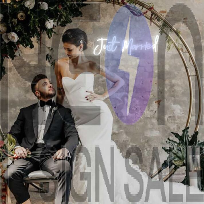 Just Married Neon Sign Wedding Celebration