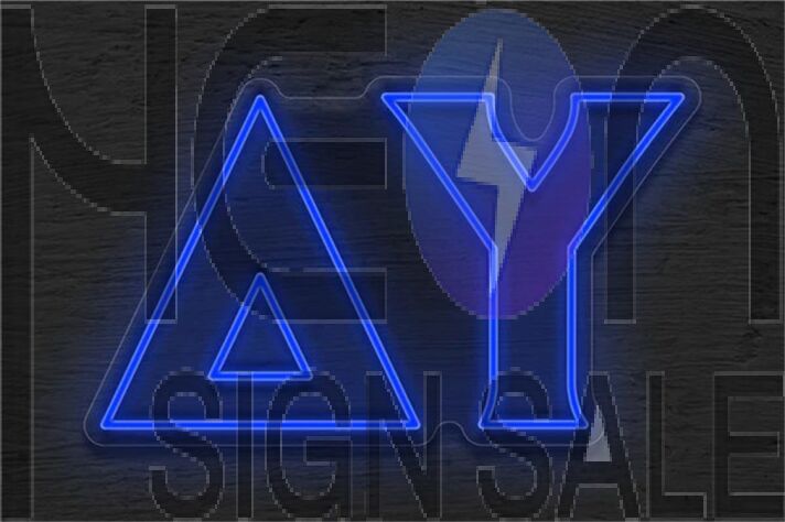 Brighten Up Your Space: Delta Upsilon LED Neon Sign Perfect for Home, Office, Bars, and Events.