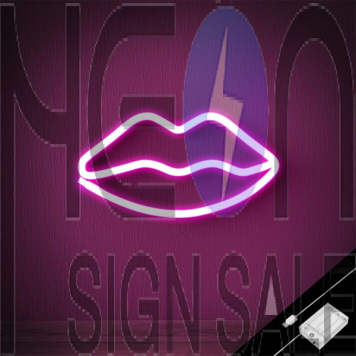 Brighten Up Your Bar, Bedroom, or Beauty Space with Girl Lip Pink LED Neon Sign.