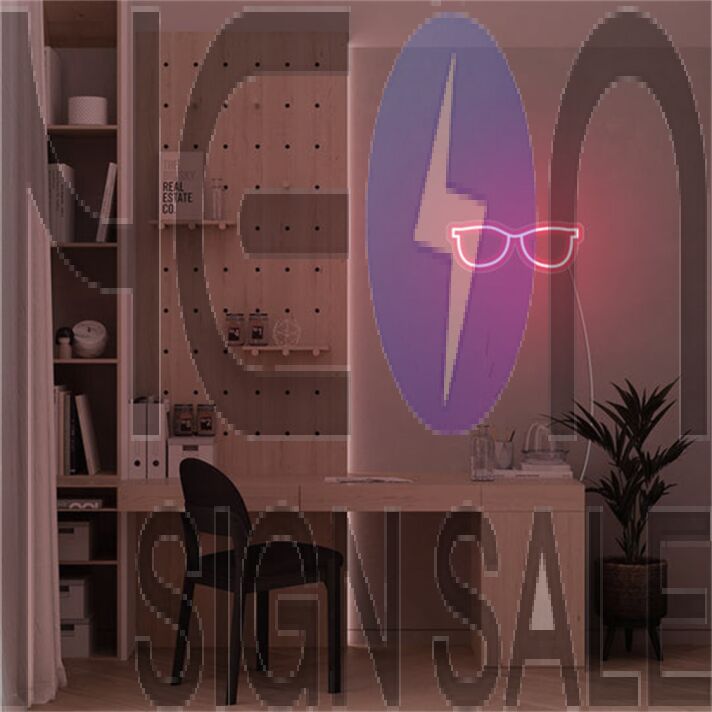 Brighten Up Your Bar or Eyewear Store Ambiance with the Stylish Glasses LED Neon Sign.