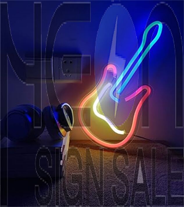 Brighten Up Your Music Room, Bar, or Next Event with the Striking Guitar LED Neon Sign