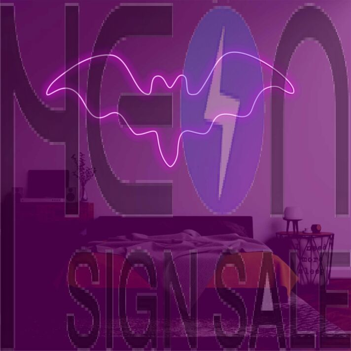 Bat' neon sign