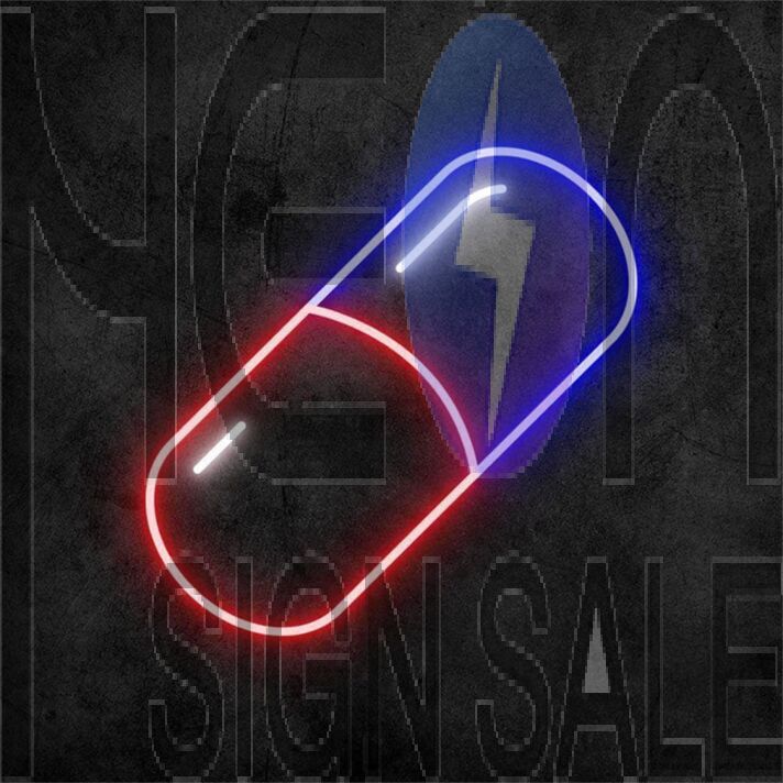 Brighten Up Your Pharmacy, Bar, or Home Decor with the Vibrant Neon Light Symbol For Pills.